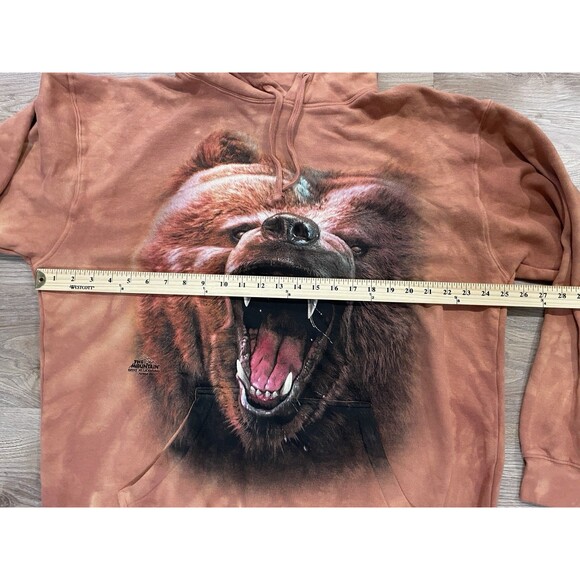 The Mountain All Over Print Grizzly Bear Hoodie Sweatshirt Adult Large - EUC - Picture 5 of 7